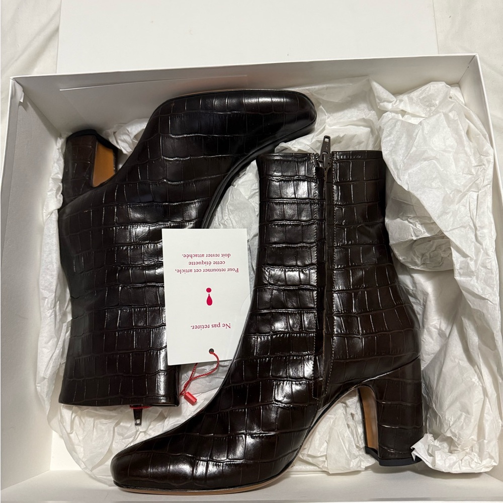 Celeste Brown Heeled Boots with Stiletto Heel